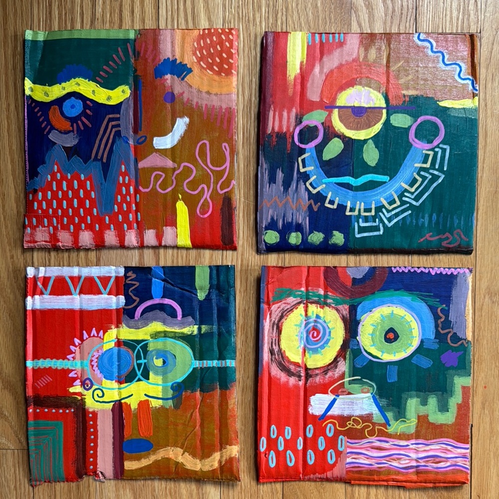 Colorful Abstract Art Canvas Set